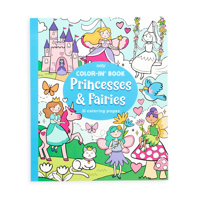 OOLY Color-in' Book - Princesses And Fairies 