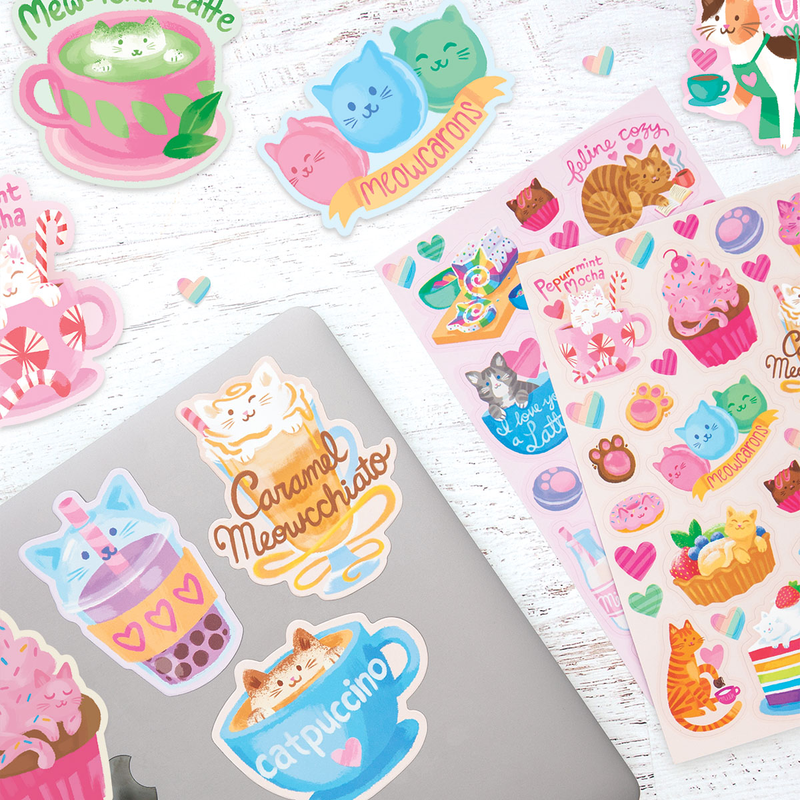 OOLY Cat Cafe Scented Stickers 