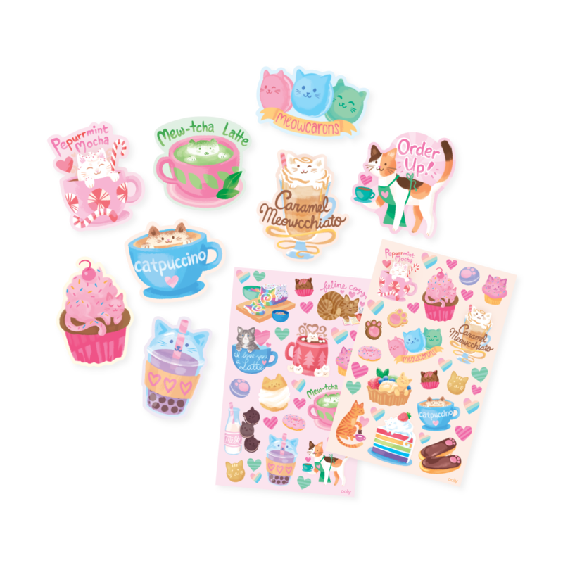 OOLY Cat Cafe Scented Stickers 