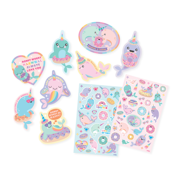 OOLY Nom Nom Narwhals Scented Stickers