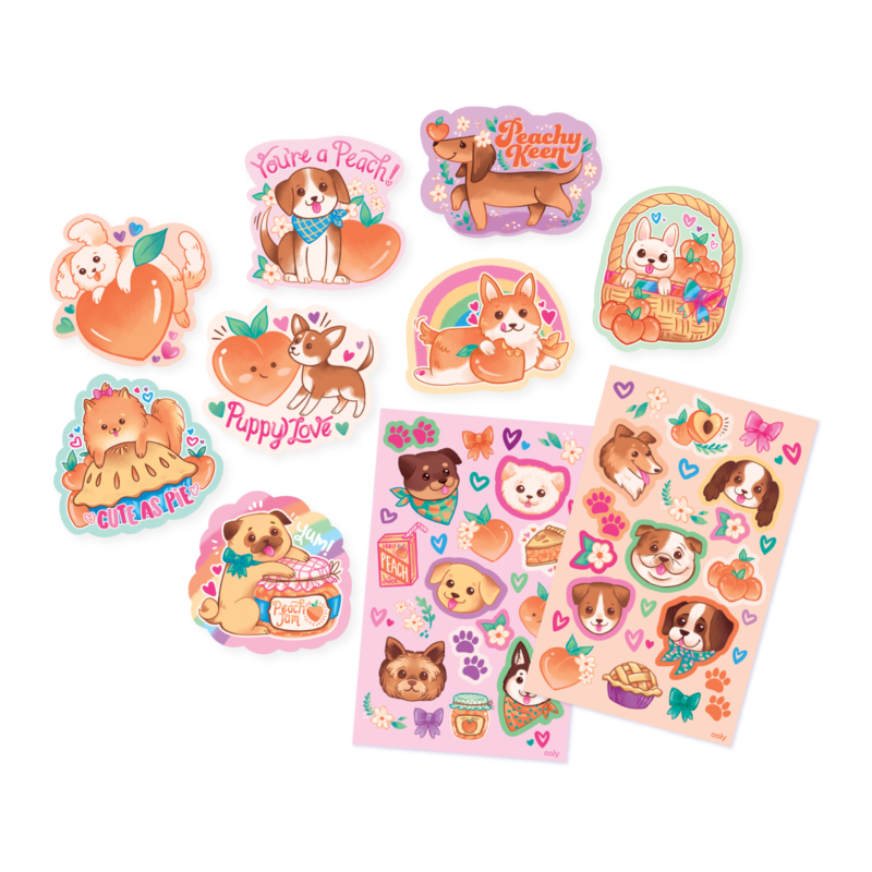 OOLY Puppies & Peaches Scented Stickers