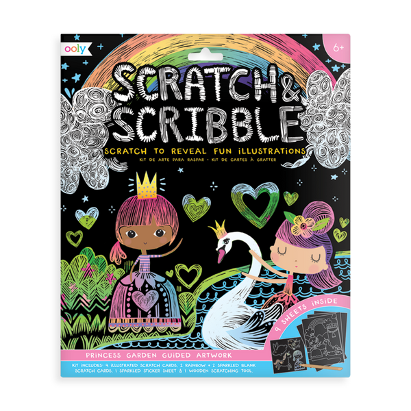 OOLY Princess Garden Scratch and Scribble Scratch Art