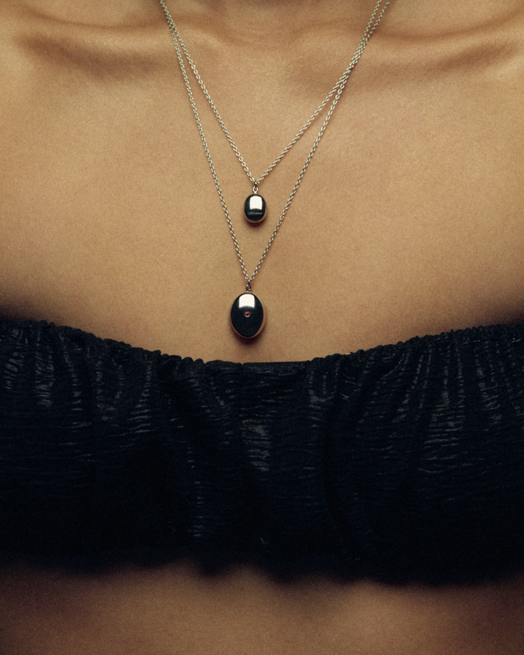 Baby Pritsana Locket Necklace - Silver 21"