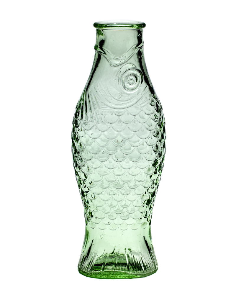 Fish Bottle - 1L - Transparent Green - 10.6x7.5xH29