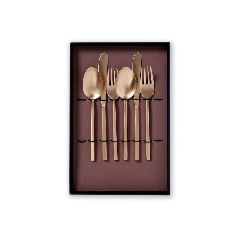 Siam Bronze Exclusive AS Set BOXY : 2 forks, 2 knifes, 2 spoons 